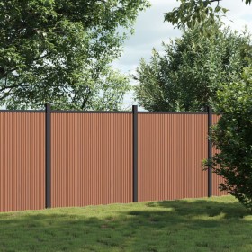 Brown WPC fence panel 353x186 cm by , fence panels - Ref: Foro24-3282799, Price: 706,33 €, Discount: %