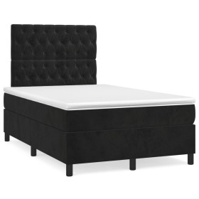 Cama box spring con colchón terciopelo negro 120x190 cm de , Camas y somieres - Ref: Foro24-3270015, Precio: 421,99 €, Descue...