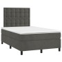 Box spring bed with dark gray velvet mattress 120x190 cm by , Beds and slatted bases - Ref: Foro24-3270020, Price: 404,52 €, ...