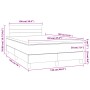 Boxspringbett mit Matratze und LED-Leuchten aus schwarzem Stoff 120x190 cm von , Betten und Lattenroste - Ref: Foro24-3270048...