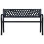 Garden bench, black steel, 125 cm by vidaXL, garden benches - Ref: Foro24-47943, Price: 91,58 €, Discount: %