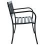 Garden bench, black steel, 125 cm by vidaXL, garden benches - Ref: Foro24-47943, Price: 91,58 €, Discount: %