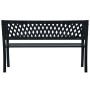 Garden bench, black steel, 125 cm by vidaXL, garden benches - Ref: Foro24-47943, Price: 91,58 €, Discount: %