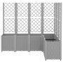 Planter with trellis PP light gray 160x120x140 cm by , Pots and planters - Ref: Foro24-367877, Price: 266,33 €, Discount: %