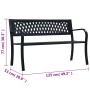 Garden bench, black steel, 125 cm by vidaXL, garden benches - Ref: Foro24-47943, Price: 91,58 €, Discount: %