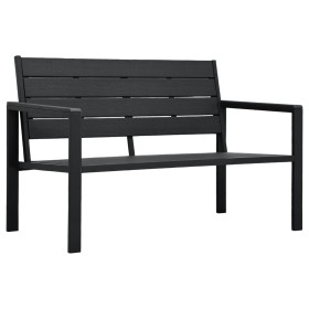 Banco de jardín HDPE negroo aspecto madera 120 cm de vidaXL, Bancos de jardín - Ref: Foro24-47878, Precio: 141,99 €, Descuent...