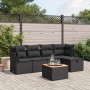 6-teiliges Gartensofa-Set und schwarze synthetische Rattankissen von , Gartensets - Ref: Foro24-3264709, Preis: 332,00 €, Rab...