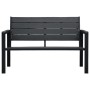 Black HDPE garden bench with wood-like appearance, 120 cm by vidaXL, garden benches - Ref: Foro24-47878, Price: 141,99 €, Dis...