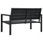 Black HDPE garden bench with wood-like appearance, 120 cm by vidaXL, garden benches - Ref: Foro24-47878, Price: 141,99 €, Dis...