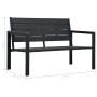 Black HDPE garden bench with wood-like appearance, 120 cm by vidaXL, garden benches - Ref: Foro24-47878, Price: 141,99 €, Dis...