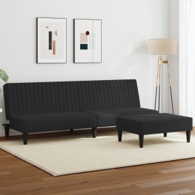 Zweiteilige Sofagarnitur aus schwarzem Samt von , Sofas - Ref: Foro24-3216277, Preis: 279,99 €, Rabatt: %