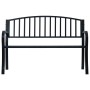 Banco de jardín acero negro 125 cm de vidaXL, Bancos de jardín - Ref: Foro24-47941, Precio: 106,15 €, Descuento: %