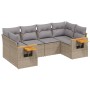 Garden sofa set with cushions 6 pieces beige synthetic rattan by , Garden sets - Ref: Foro24-3227102, Price: 434,38 €, Discou...