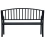 Black steel garden bench 125 cm by vidaXL, garden benches - Ref: Foro24-47941, Price: 105,99 €, Discount: %