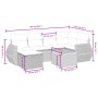 Gartensofa-Set mit beigem Kissenmix, 7-teilig aus PE-Rattan von , Gartensets - Ref: Foro24-3265063, Preis: 499,09 €, Rabatt: %