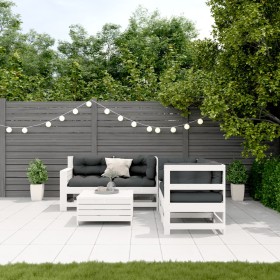 5-piece garden furniture set with solid white pine wood cushions by , Garden sets - Ref: Foro24-3250817, Price: 575,99 €, Dis...