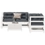 5-piece garden furniture set with solid white pine wood cushions by , Garden sets - Ref: Foro24-3250817, Price: 575,46 €, Dis...