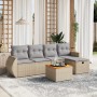 Garden sofa set with beige cushions mix 6 pieces PE rattan by , Garden sets - Ref: Foro24-3265056, Price: 412,63 €, Discount: %