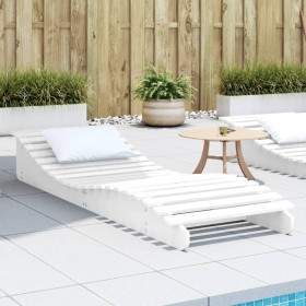 Solid white pine wood lounger 205x60x31.5 cm by , Loungers - Ref: Foro24-832574, Price: 88,99 €, Discount: %