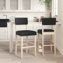 High stools 2 pcs solid rubber wood and synthetic leather by , Kitchen stools - Ref: Foro24-4006196, Price: 105,32 €, Discoun...