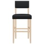 High stools 2 pcs solid rubber wood and synthetic leather by , Kitchen stools - Ref: Foro24-4006196, Price: 105,32 €, Discoun...