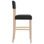 High stools 2 pcs solid rubber wood and synthetic leather by , Kitchen stools - Ref: Foro24-4006196, Price: 105,32 €, Discoun...