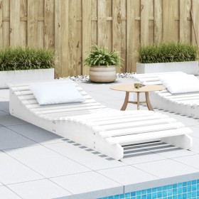 Solid white pine wood lounger 205x70x31.5 cm by , Loungers - Ref: Foro24-832581, Price: 96,99 €, Discount: %