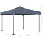 Cenador gris antracita aluminio 300x300 cm de vidaXL, Carpas y cenadores - Ref: Foro24-48059, Precio: 346,39 €, Descuento: %