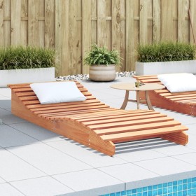 Wax brown solid pine wood lounger 205x80x31.5 cm by , Loungers - Ref: Foro24-844653, Price: 113,99 €, Discount: %