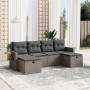 Set de muebles de jardín 6 pzas y cojines ratán sintético gris de , Conjuntos de jardín - Ref: Foro24-3263856, Precio: 394,62...