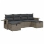 Set de muebles de jardín 6 pzas y cojines ratán sintético gris de , Conjuntos de jardín - Ref: Foro24-3263856, Precio: 384,99...