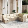 Gartensofa-Set mit beigen Kissen 8 Stück PE-Rattan von , Gartensets - Ref: Foro24-3263274, Preis: 641,40 €, Rabatt: %