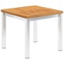 Mesa auxiliar jardín madera acacia acero inoxidable 45x45x38cm de vidaXL, Mesas de jardín - Ref: Foro24-46492, Precio: 89,18 ...