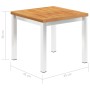 Garden side table acacia wood stainless steel 45x45x38cm by vidaXL, Garden tables - Ref: Foro24-46492, Price: 89,18 €, Discou...