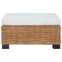 Reposapiés con cojín ratán natural de vidaXL, Sofás modulares de exterior - Ref: Foro24-286281, Precio: 185,36 €, Descuento: %