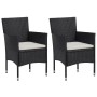 Garden dining set 3 pieces PE rattan black tempered glass by , Garden sets - Ref: Foro24-3095910, Price: 225,12 €, Discount: %