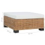 Reposapiés con cojín ratán natural de vidaXL, Sofás modulares de exterior - Ref: Foro24-286281, Precio: 185,36 €, Descuento: %