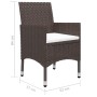 Garten-Essgruppe 3-teilig PE-Rattan braun gehärtetes Glas von , Gartensets - Ref: Foro24-3095912, Preis: 245,28 €, Rabatt: %