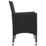 Garden bistro set 3 pieces PE rattan black tempered glass by , Garden sets - Ref: Foro24-3095933, Price: 178,09 €, Discount: %