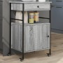 Carrito de cocina madera ingeniería gris Sonoma 56x43x89,5 cm de , Carros de cocina y comedor - Ref: Foro24-842394, Precio: 8...