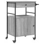 Carrito de cocina madera ingeniería gris Sonoma 56x43x89,5 cm de , Carros de cocina y comedor - Ref: Foro24-842394, Precio: 8...