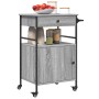 Carrito de cocina madera ingeniería gris Sonoma 56x43x89,5 cm de , Carros de cocina y comedor - Ref: Foro24-842394, Precio: 8...