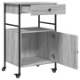 Sonoma gray engineered wood kitchen cart 56x43x89.5 cm by , Kitchen and dining carts - Ref: Foro24-842394, Price: 88,71 €, Di...