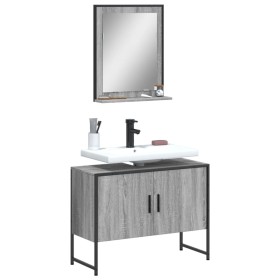 Set de muebles de baño 2 pzas madera de ingeniería gris sonoma de , Muebles de baño - Ref: Foro24-3214342, Precio: 100,99 €, ...