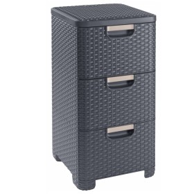 Curver Cajonera Style gris antracita 42 L de Curver, Cajones de almacenaje doméstico - Ref: Foro24-427236, Precio: 94,69 €, D...