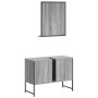 Set de muebles de baño 2 pzas madera de ingeniería gris sonoma de , Muebles de baño - Ref: Foro24-3214342, Precio: 102,58 €, ...