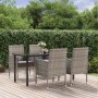 Garten-Essgruppe 5-teilig mit anthrazitfarbenen synthetischen Rattankissen von , Gartensets - Ref: Foro24-3156770, Preis: 438...