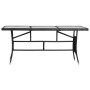 Black synthetic rattan garden table 170x80x74 cm by , Garden tables - Ref: Foro24-3203730, Price: 469,53 €, Discount: %