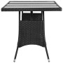 Mesa de jardín ratán sintético negro 170x80x74 cm de , Mesas de jardín - Ref: Foro24-3203730, Precio: 469,99 €, Descuento: %