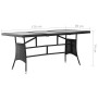 Black synthetic rattan garden table 170x80x74 cm by , Garden tables - Ref: Foro24-3203730, Price: 469,53 €, Discount: %